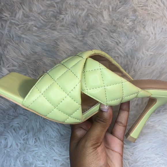 Double Cross Mint Green Mules - Picture 3 of 3